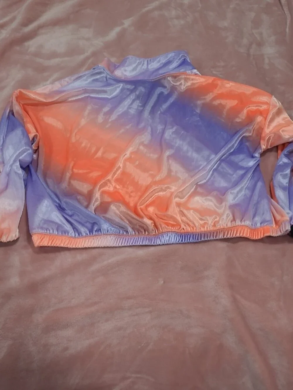 Justice Girls Ombre Half-Zip Pullover - Peach & Lavender